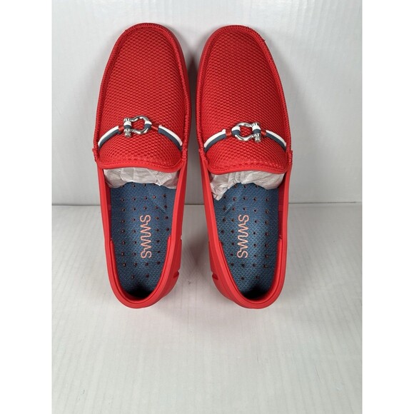 SWIMS Riva Red Loafers Shoes Men’s Size 9.5 Slip In BRAND NEW - Picture 6 of 8